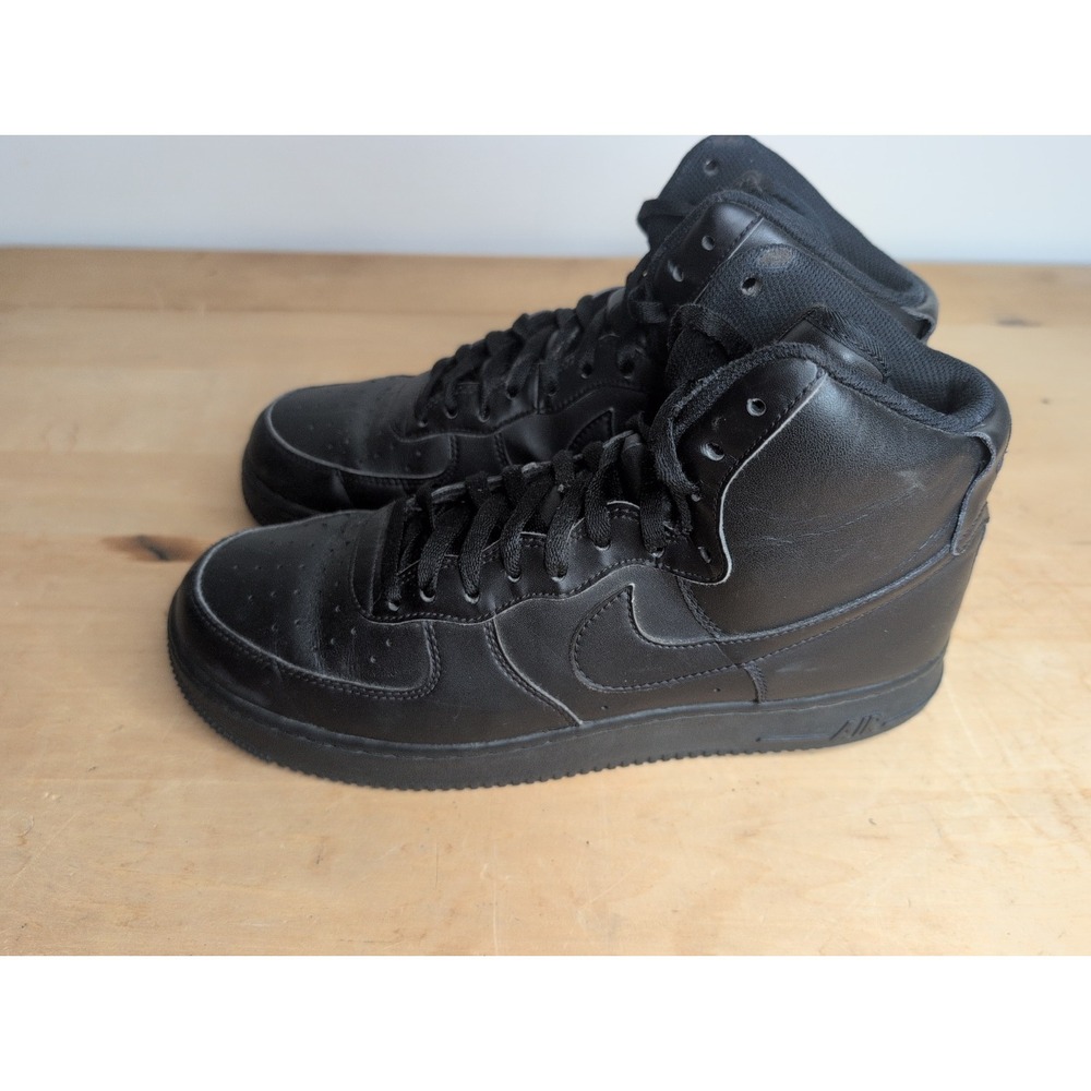 NIKE AIR FORCE 1 Style 315121-032 Triple Black '07 High Top Men's US Sz 11